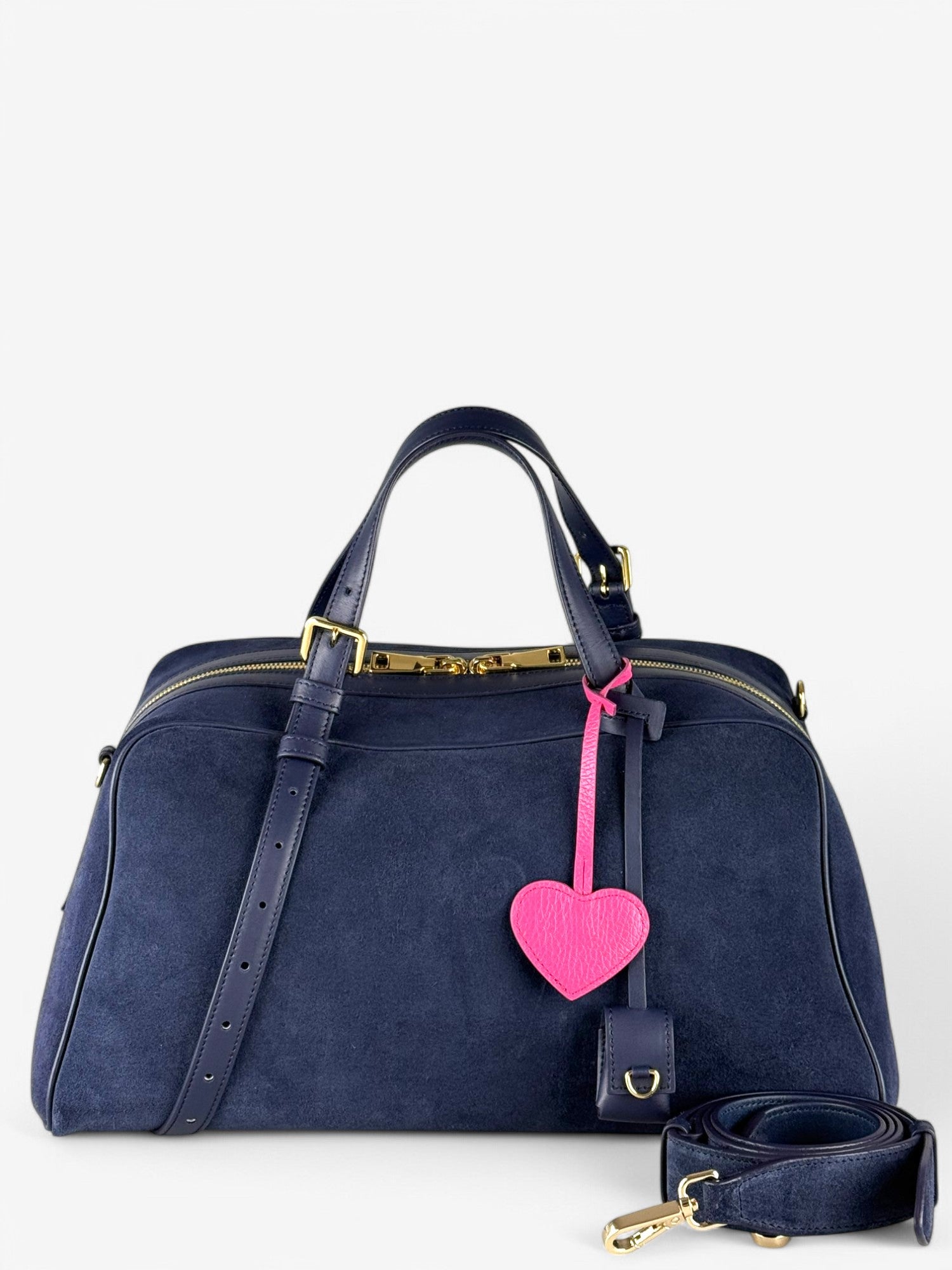 Jaqueline L Velour Bleomarin Bag