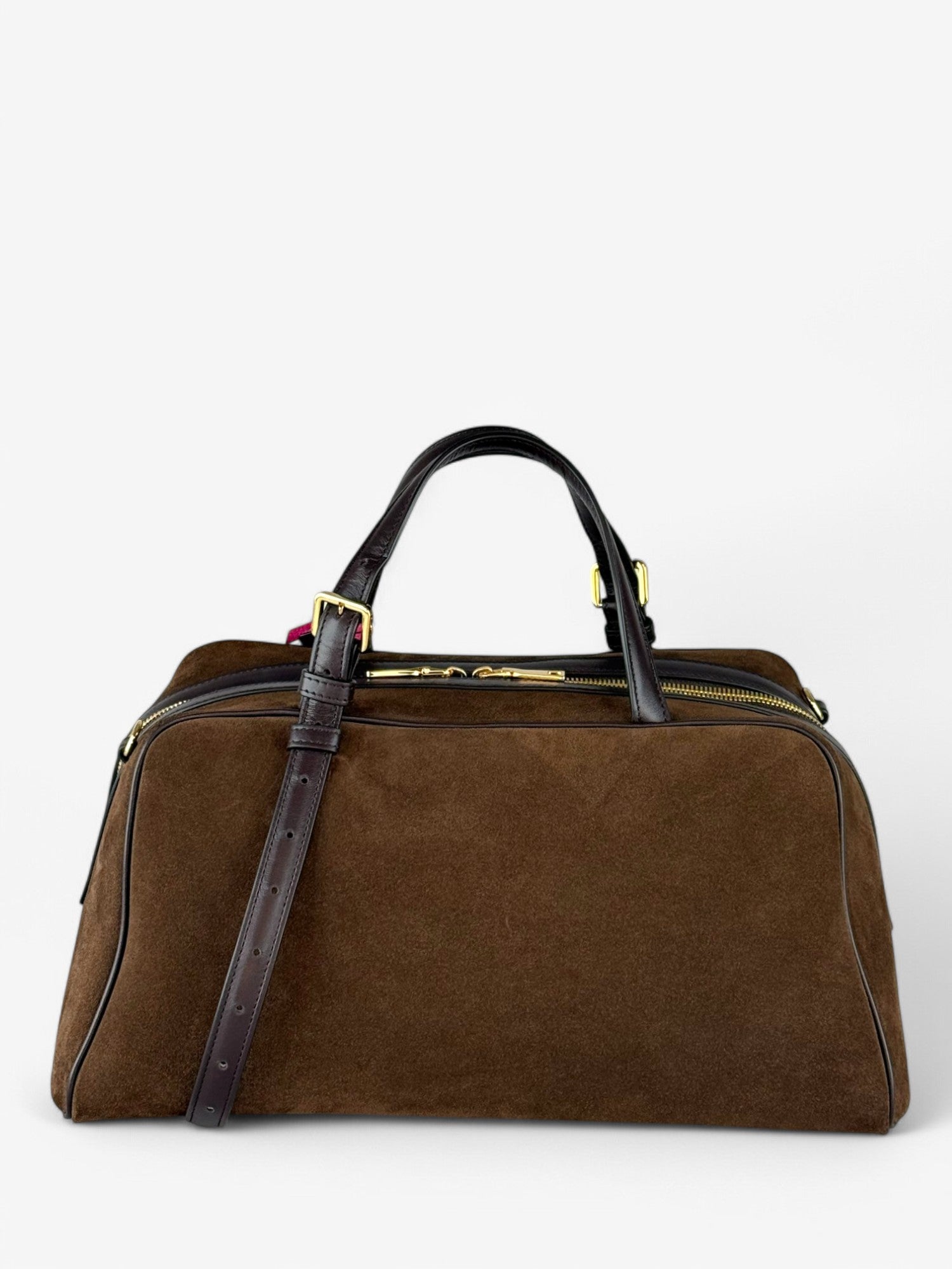 Jaqueline L Velour Ciocolate Bag