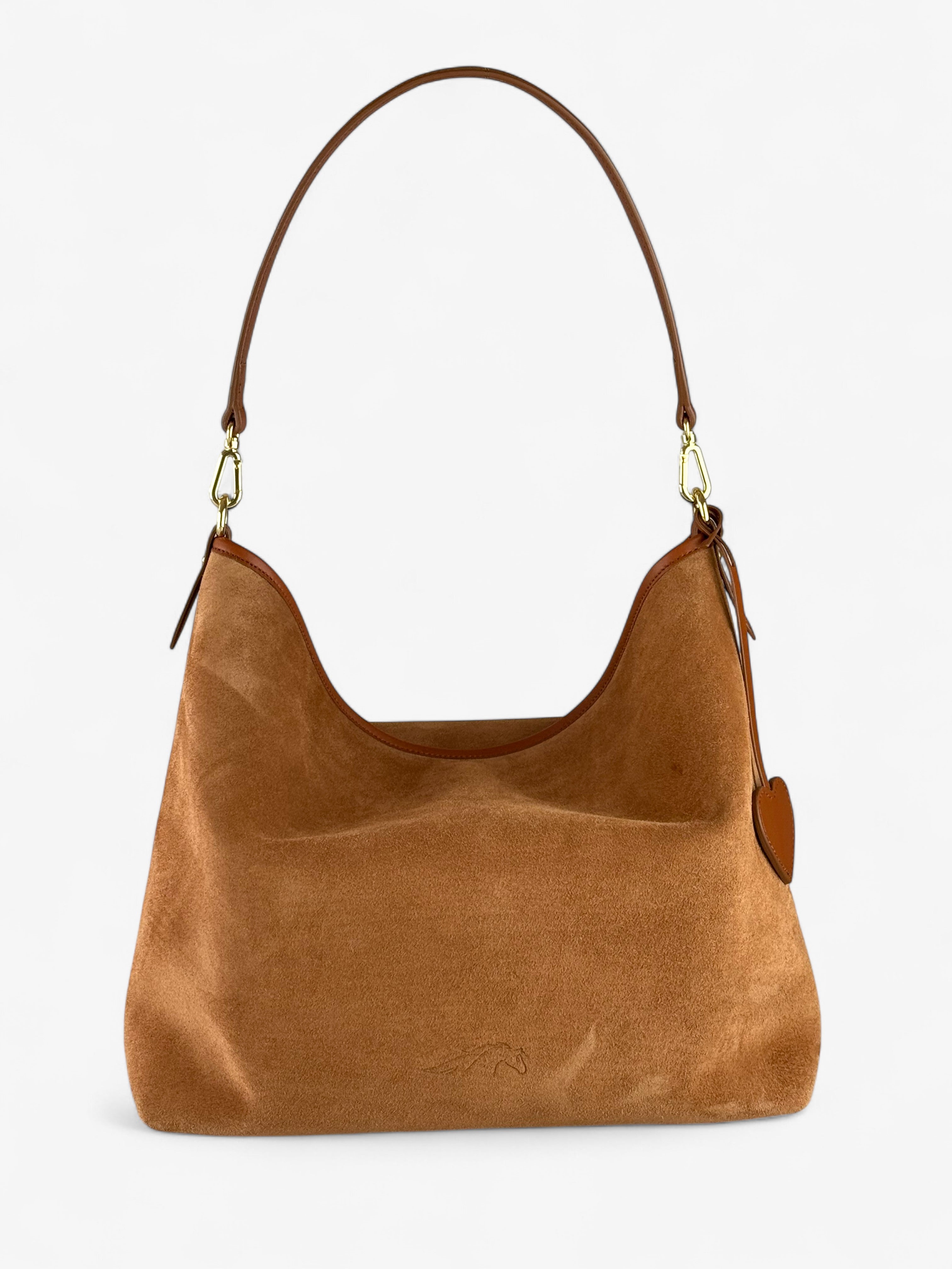 Borsa Deva Velour Cognac