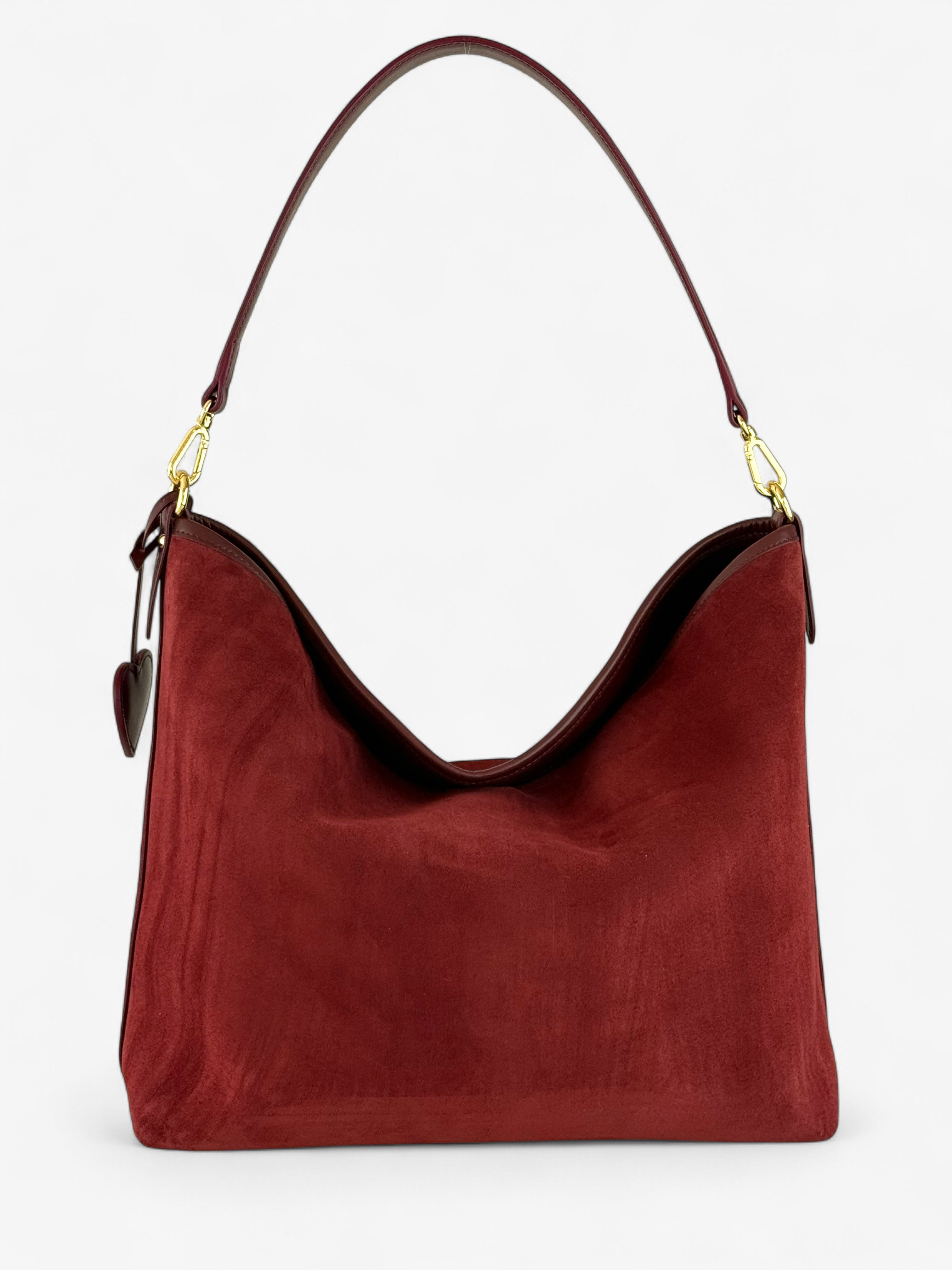 Deva Velour Bordeaux Bag