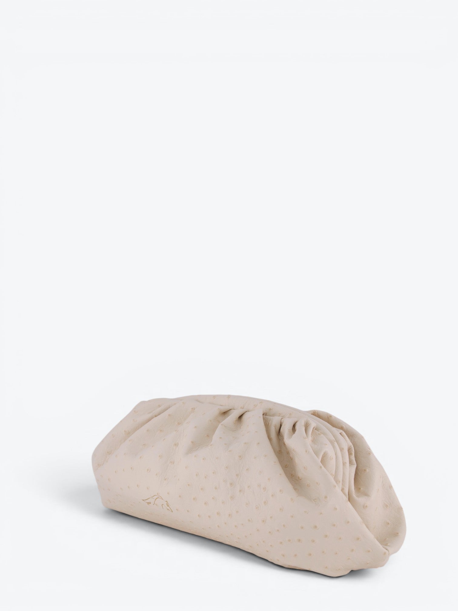 Eva L Ostrich Butter Clutch