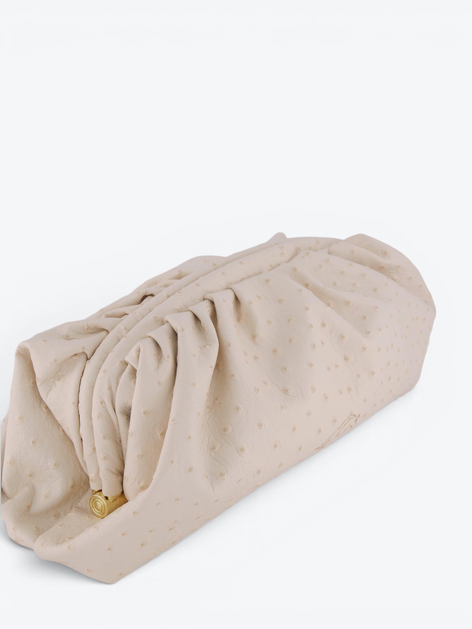 Eva L Ostrich Butter Clutch
