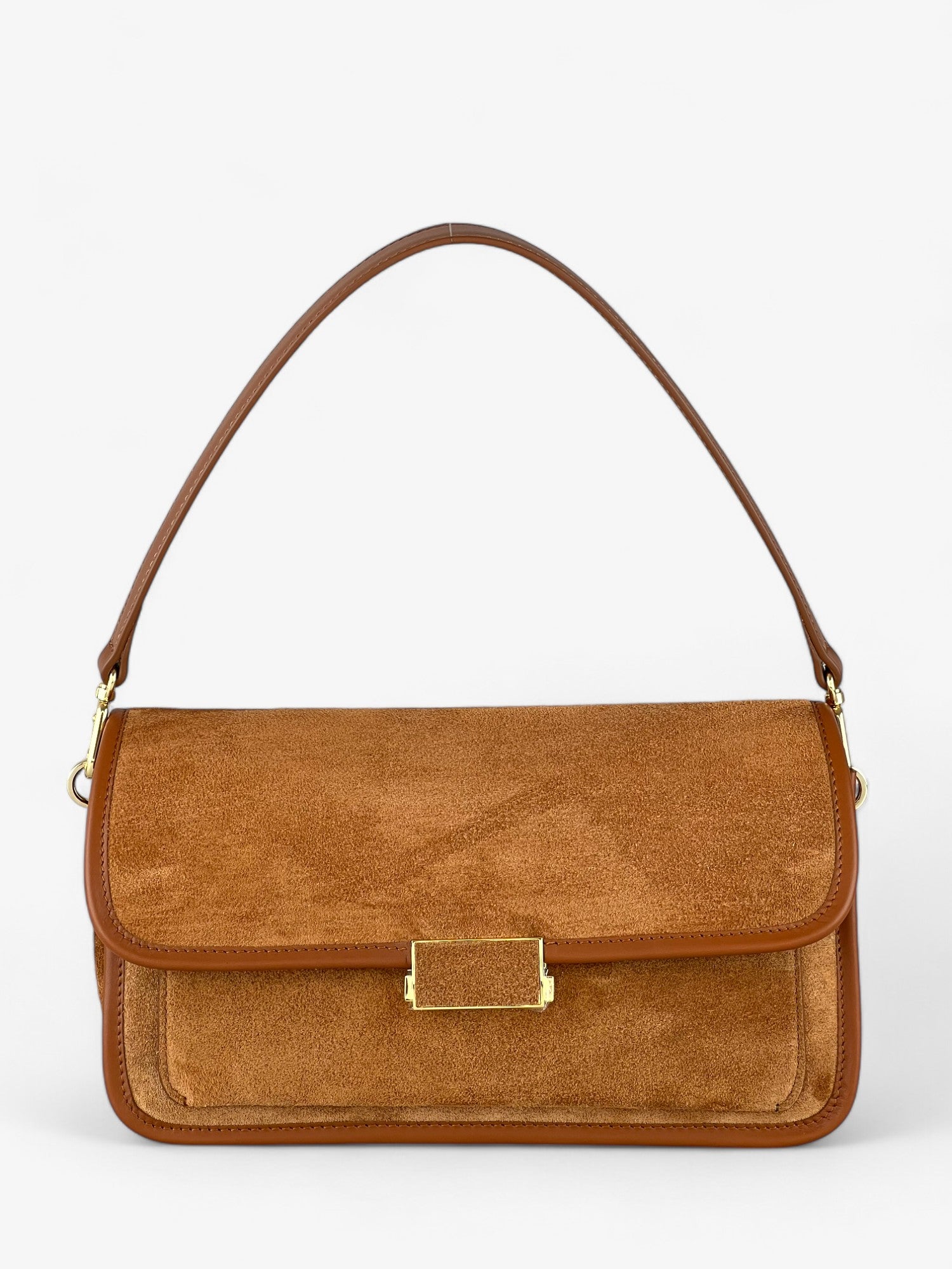 Borsa Baguette Cognac Velour