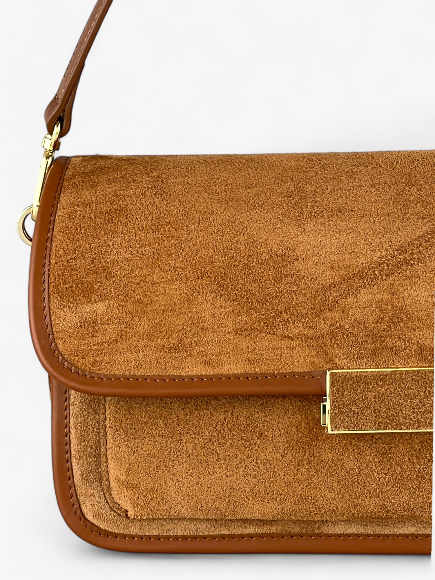 Baguette Cognac Velour Bag