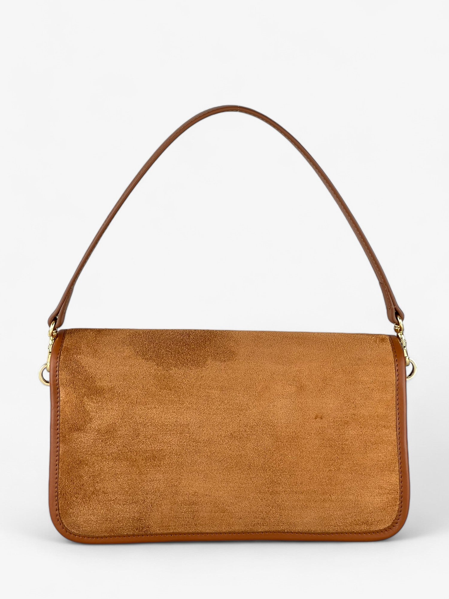 Borsa Baguette Cognac Velour