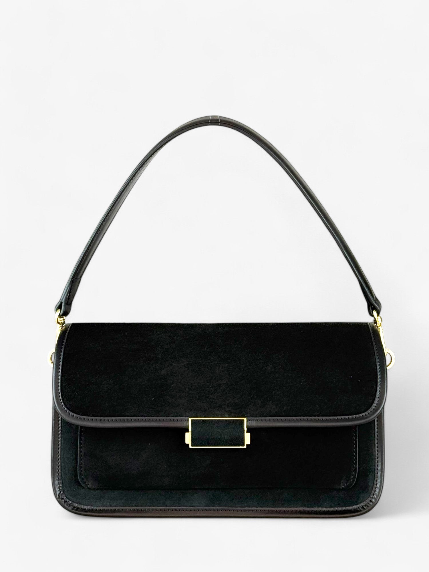 Baguette Black Velour Bag