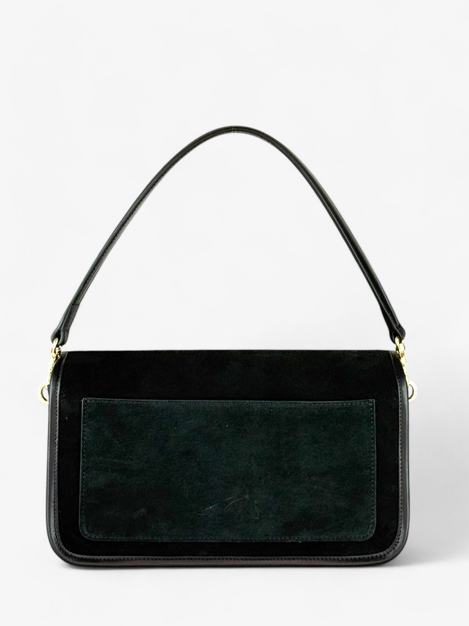 Baguette Black Velour Bag