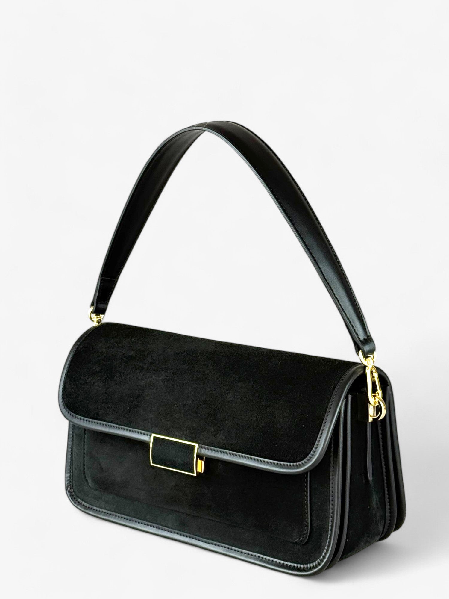 Baguette Black Velour Bag