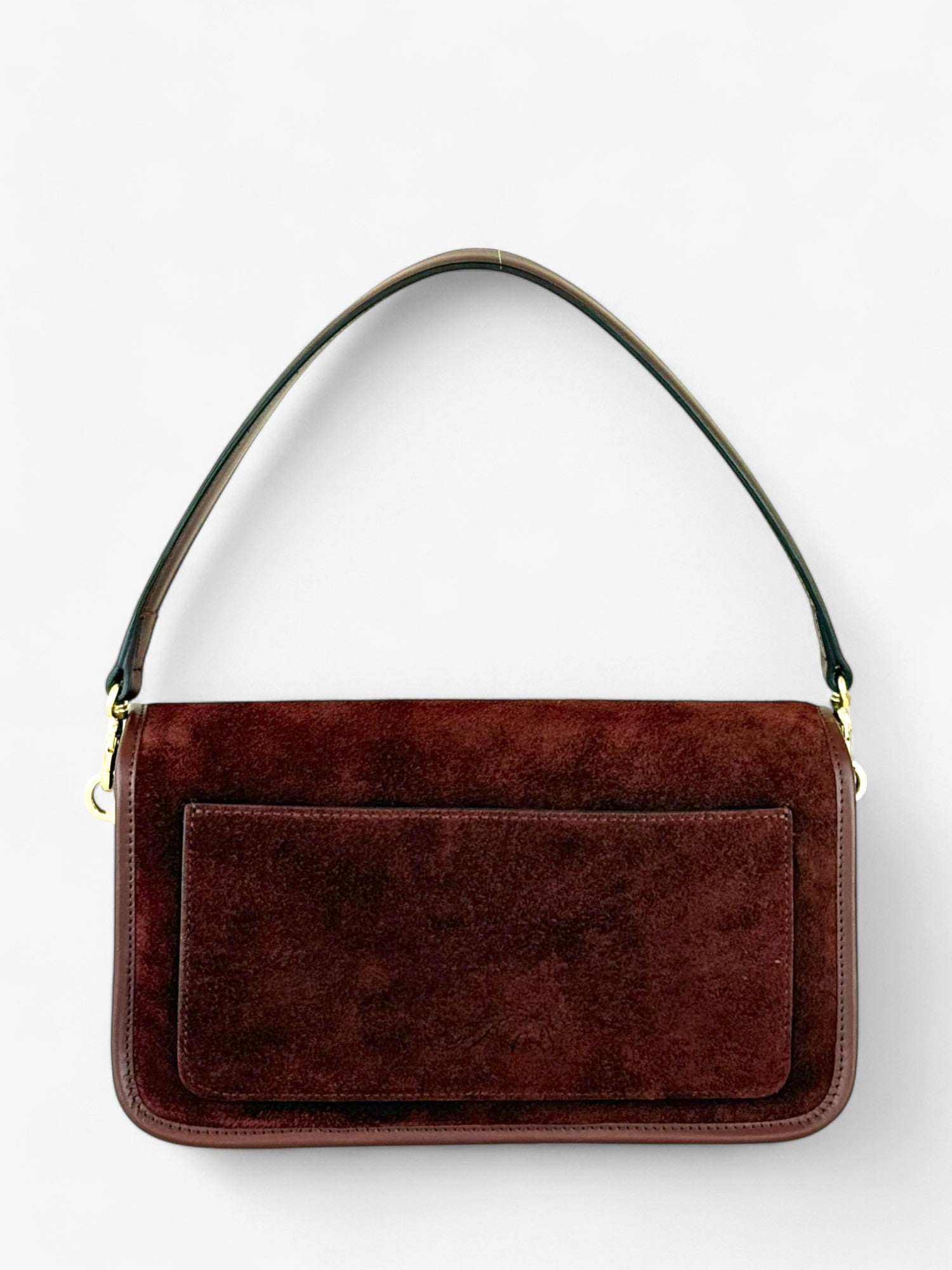 Baguette Bordeaux Velour Bag