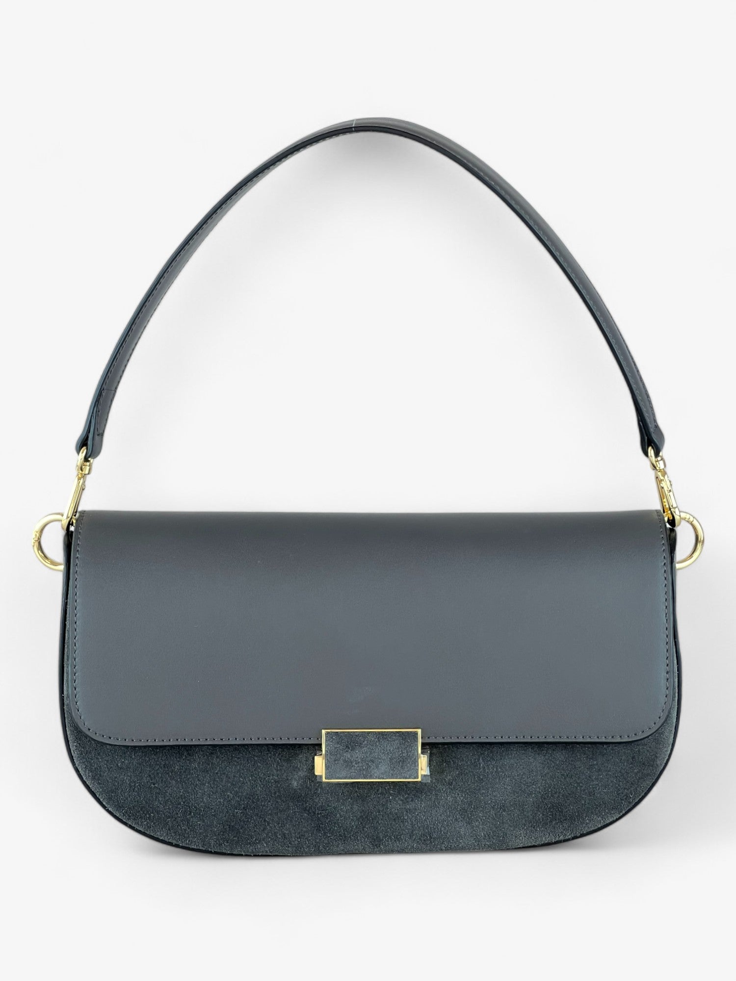 Luna Velour Grey Bag