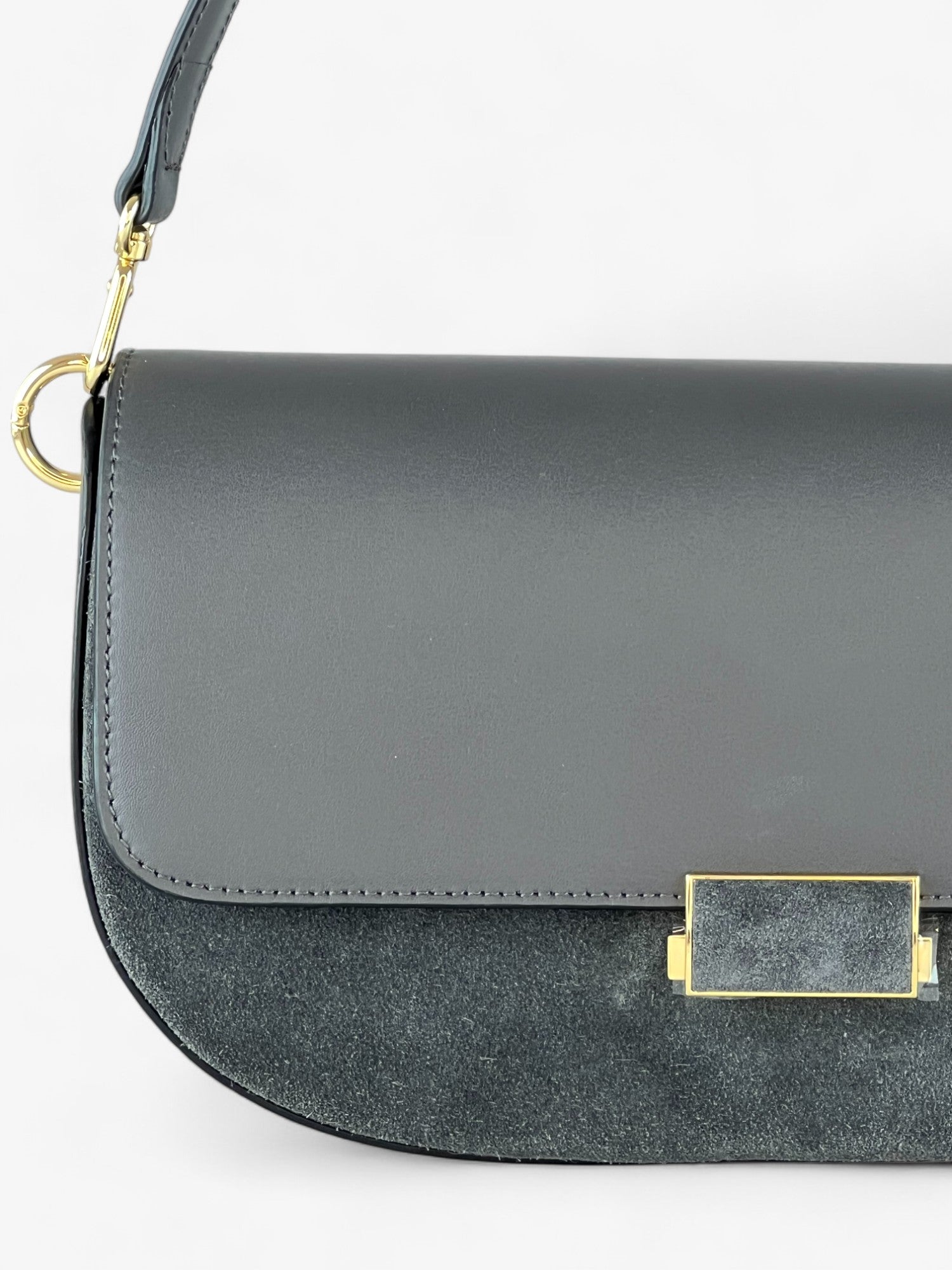 Luna Velour Grey Bag