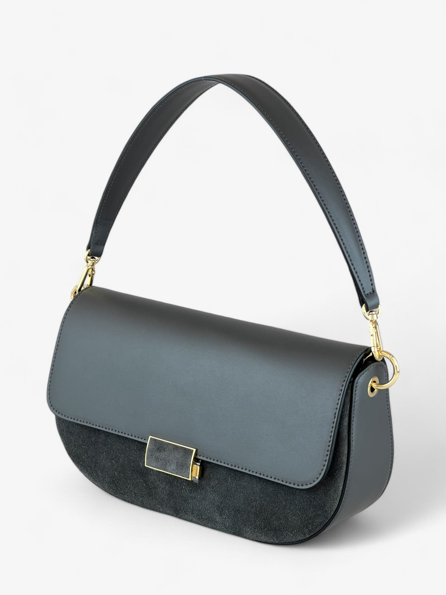 Luna Velour Grey Bag