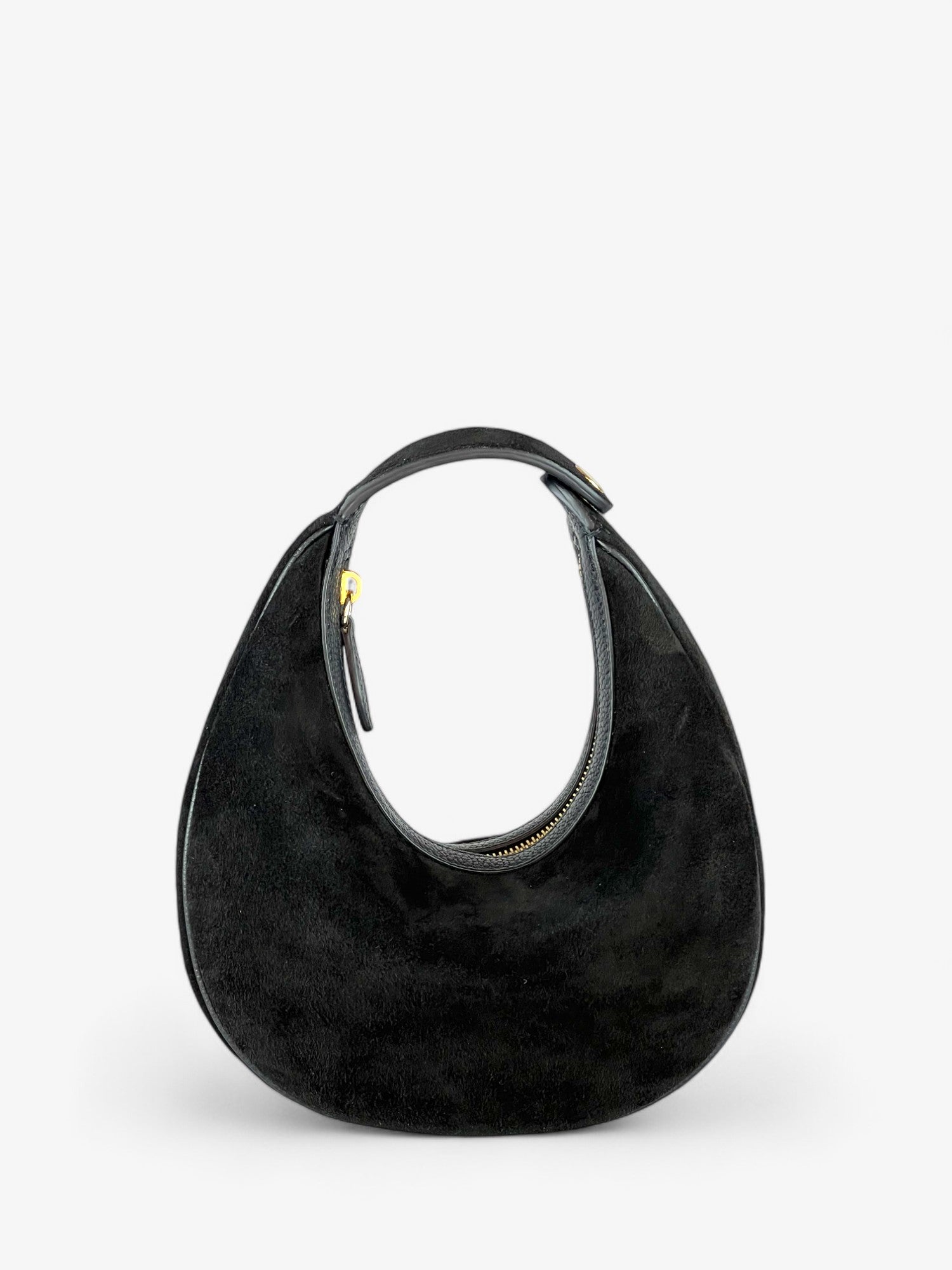 Paris M Velour Black Bag