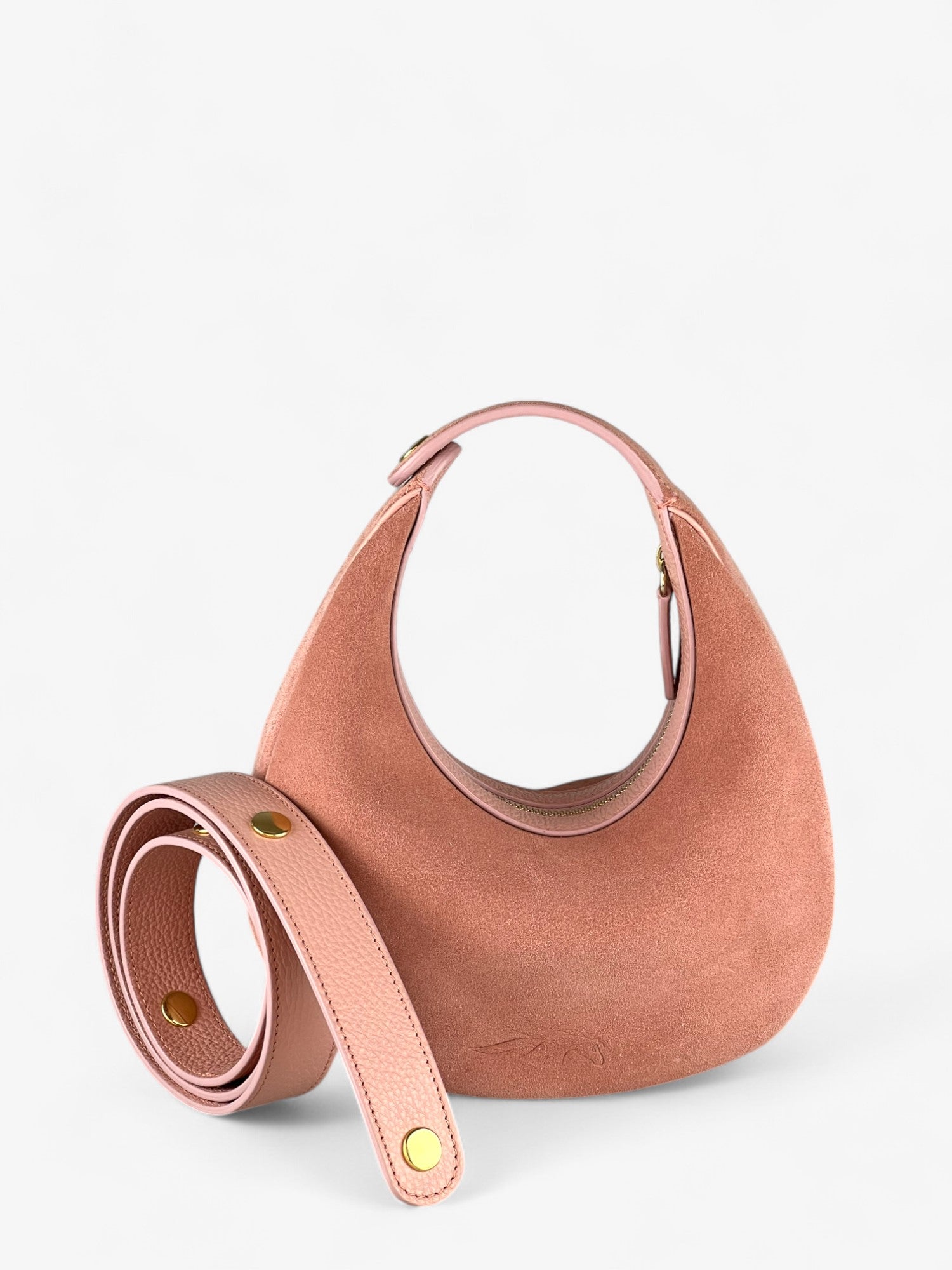 Paris M Velour Blush Bag