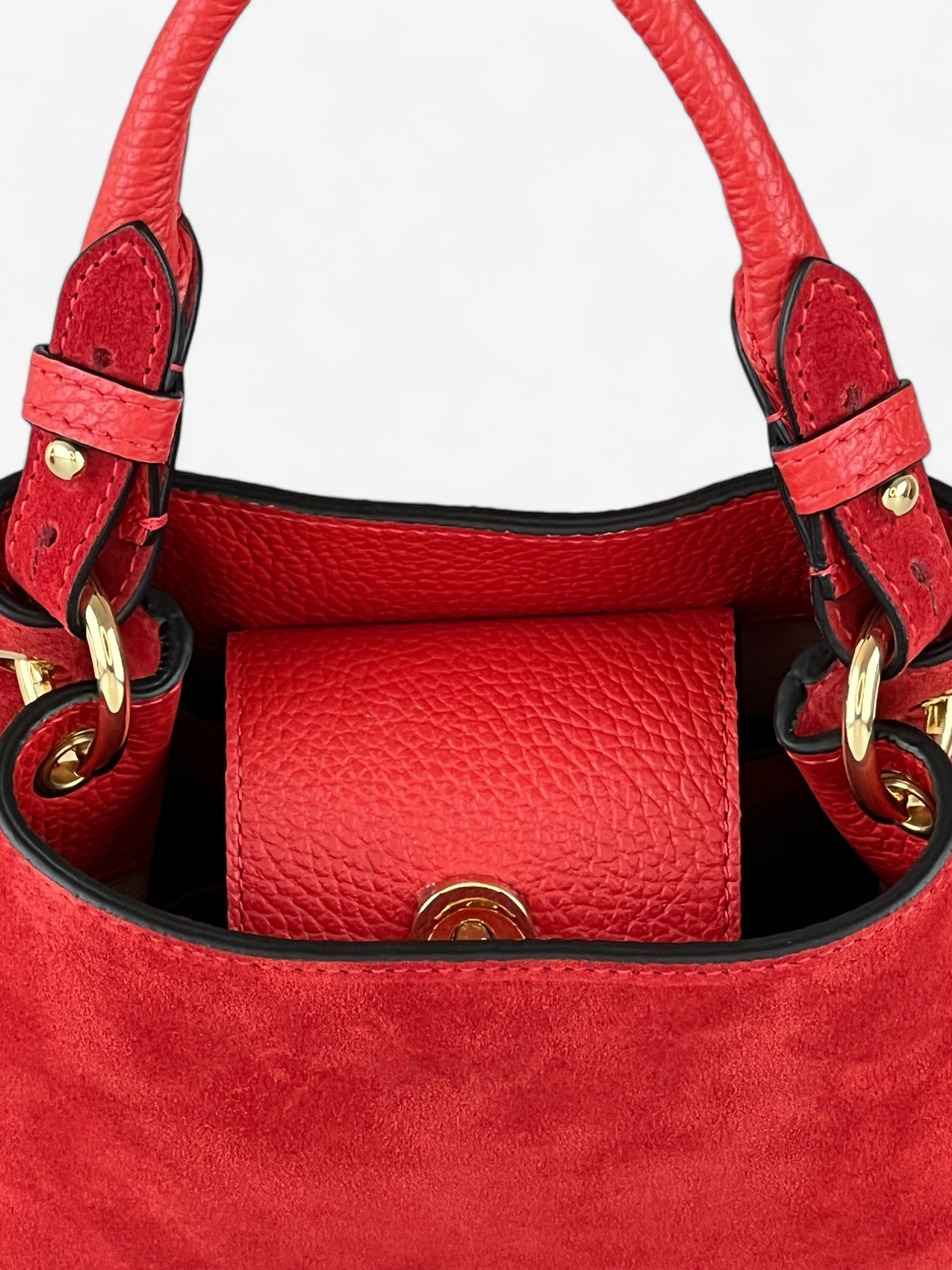 Borsa Alice S Red Velour