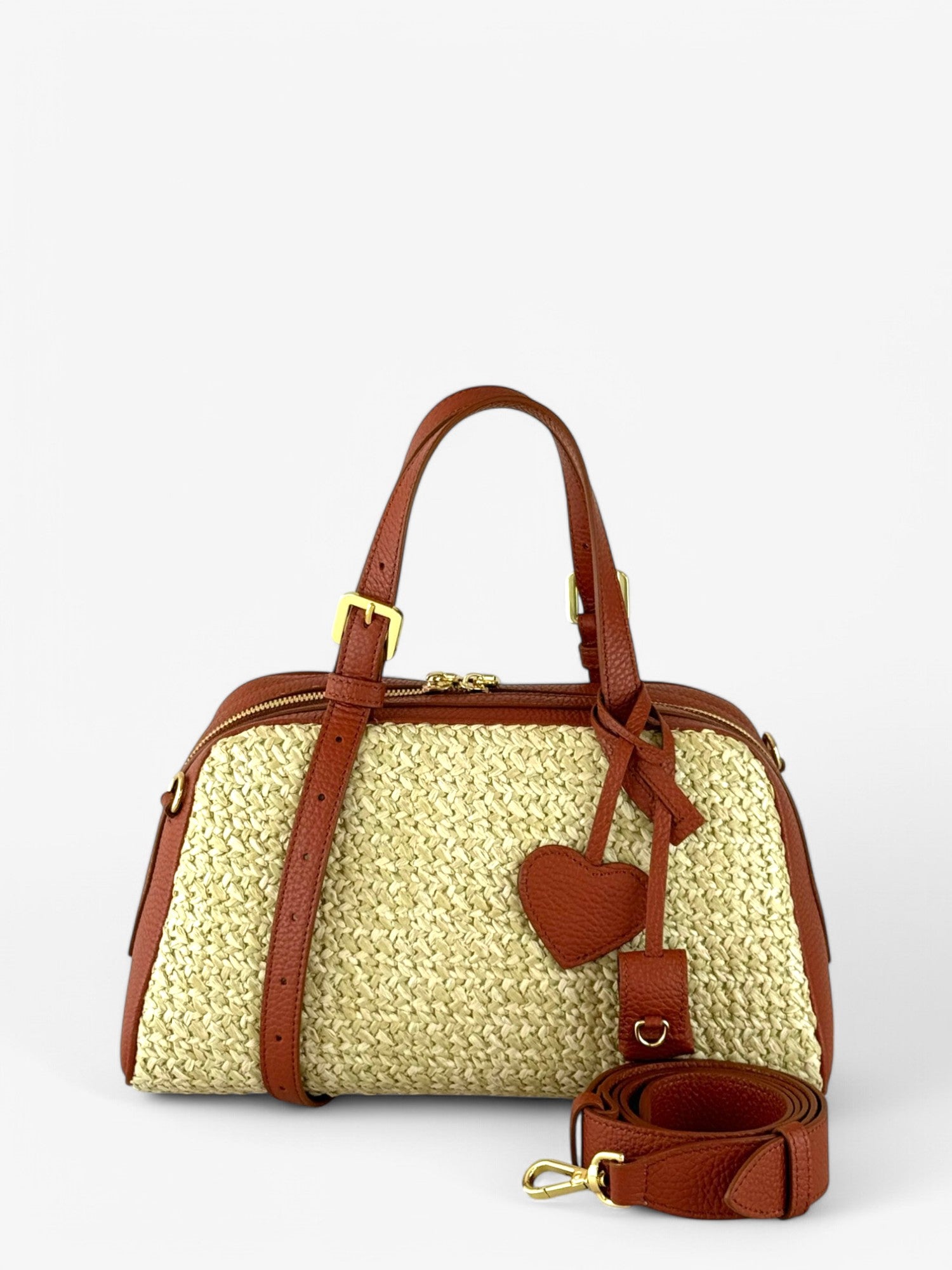 Borsa Jaqueline M Rafia Brick