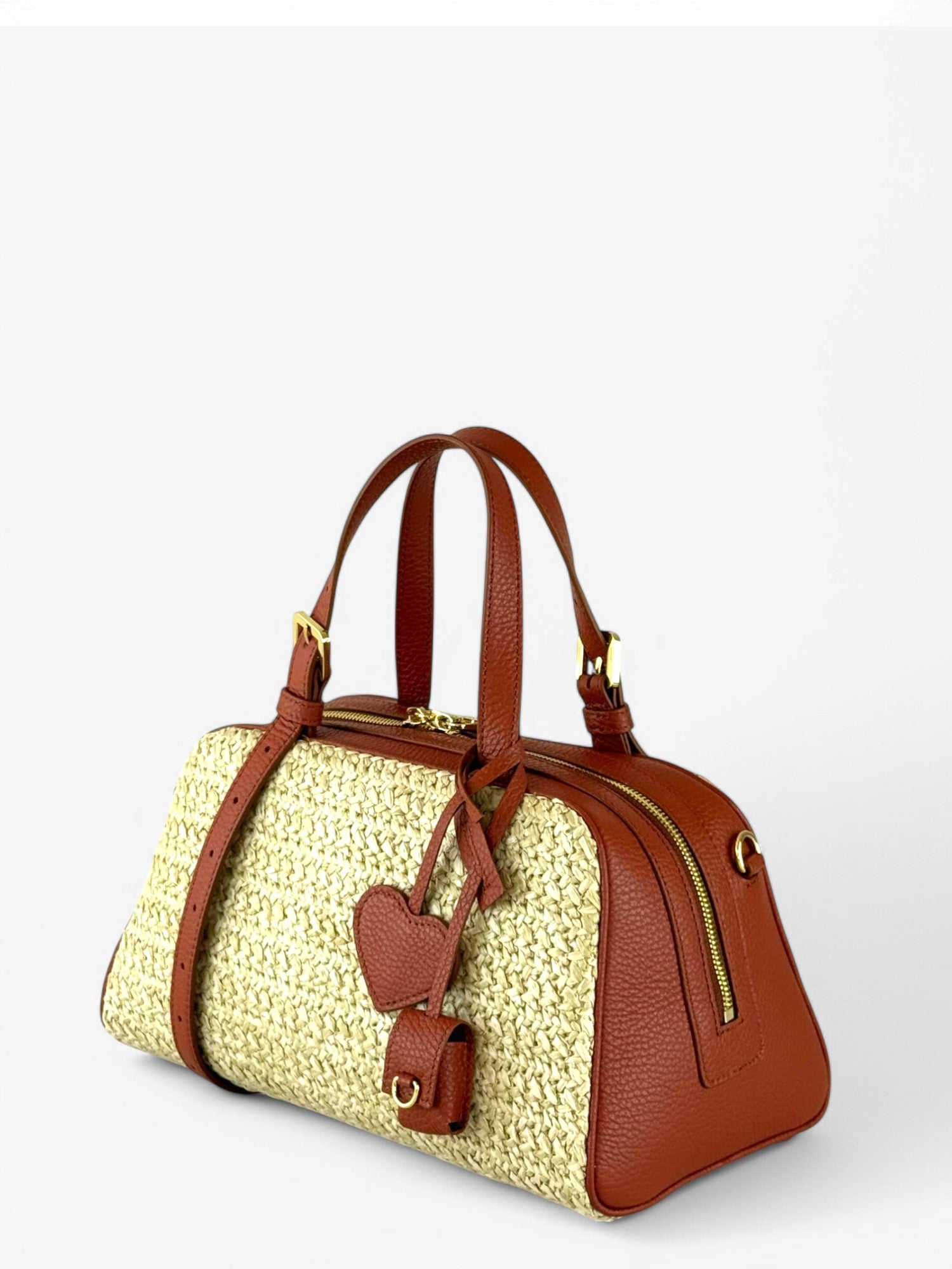 Jaqueline M Rafia Brick Bag