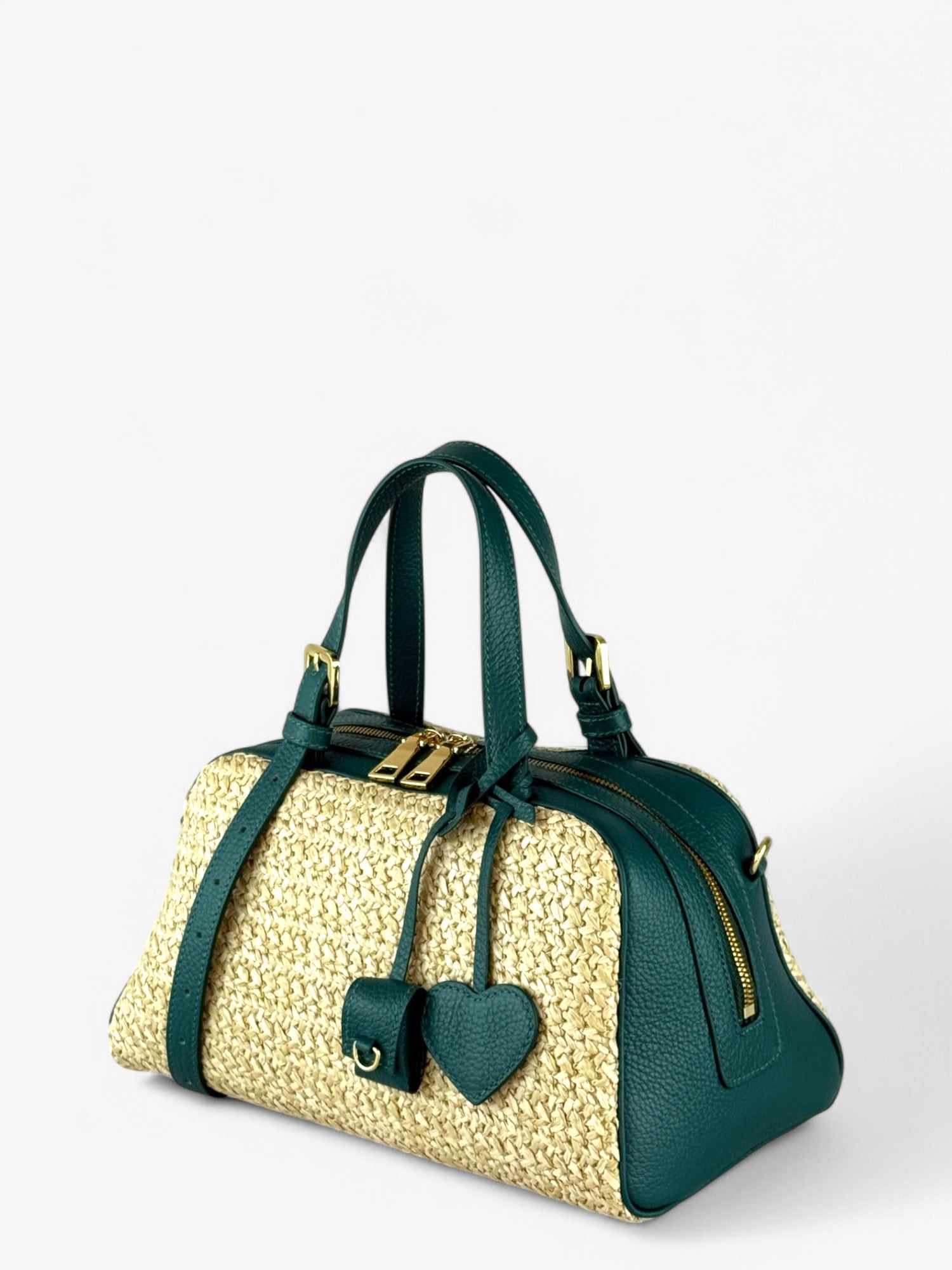Jaqueline M Rafia Green Bag