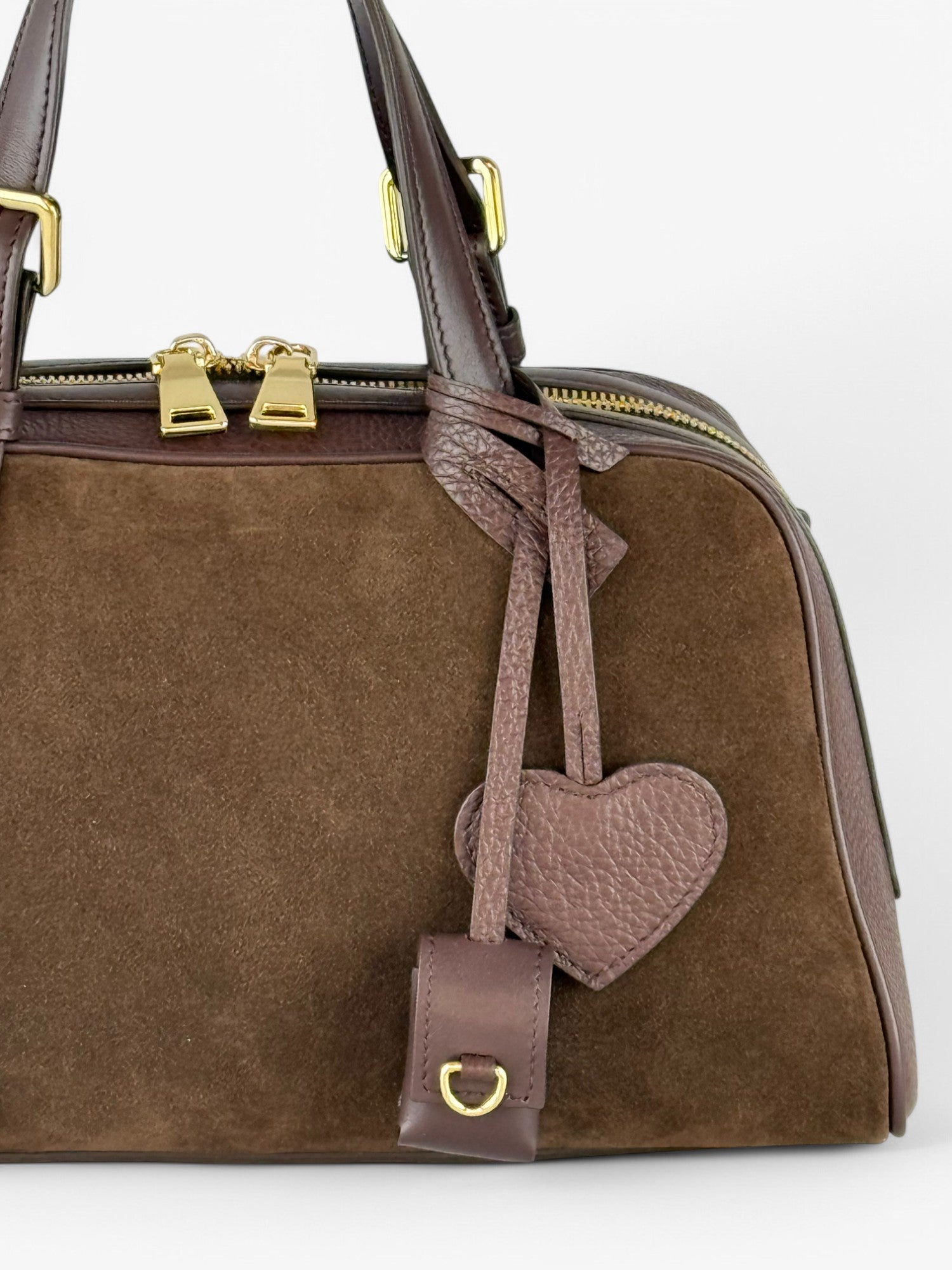 Jaqueline M Velour Ciocolate Bag