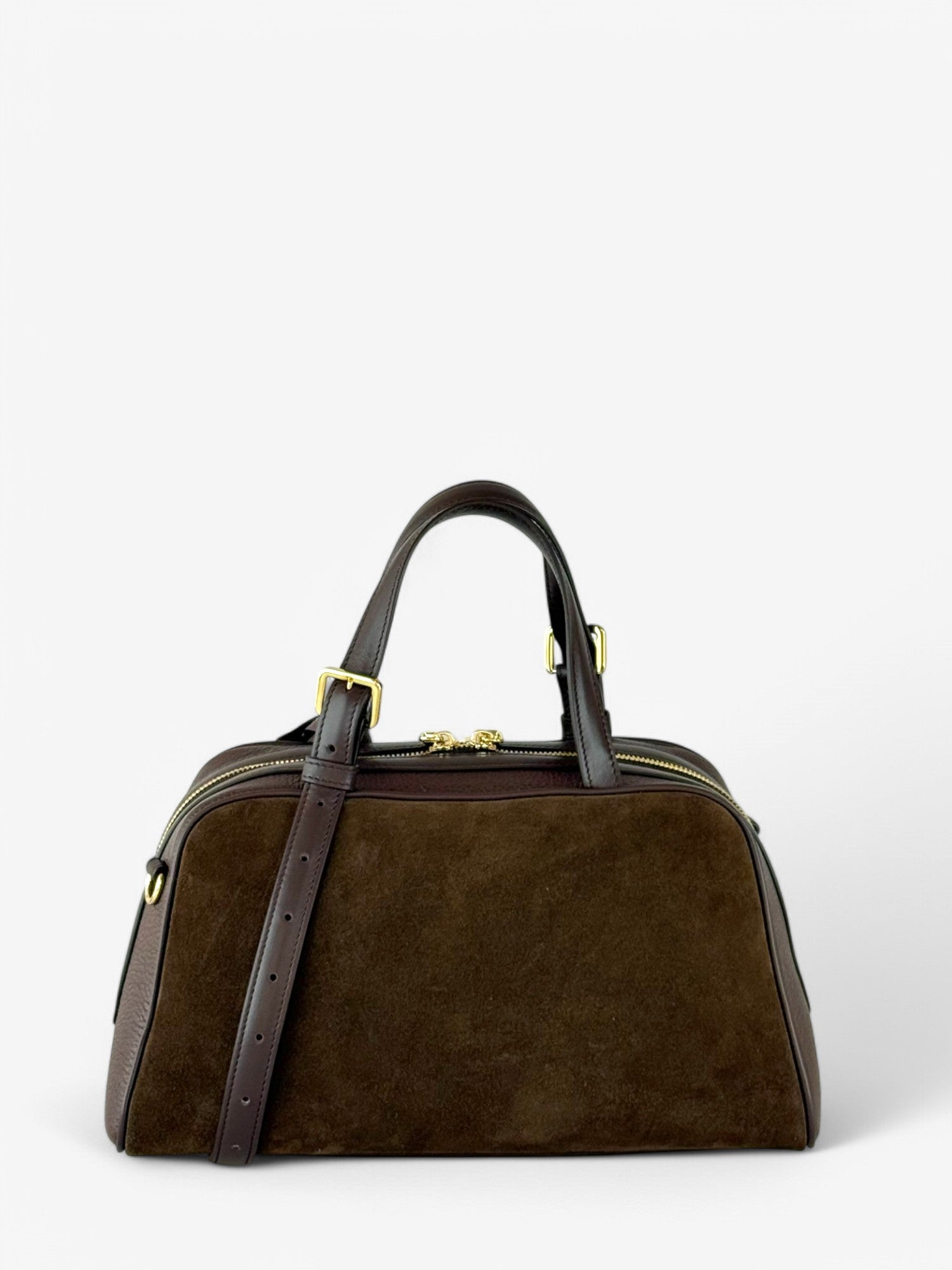 Jaqueline M Velour Ciocolate Bag