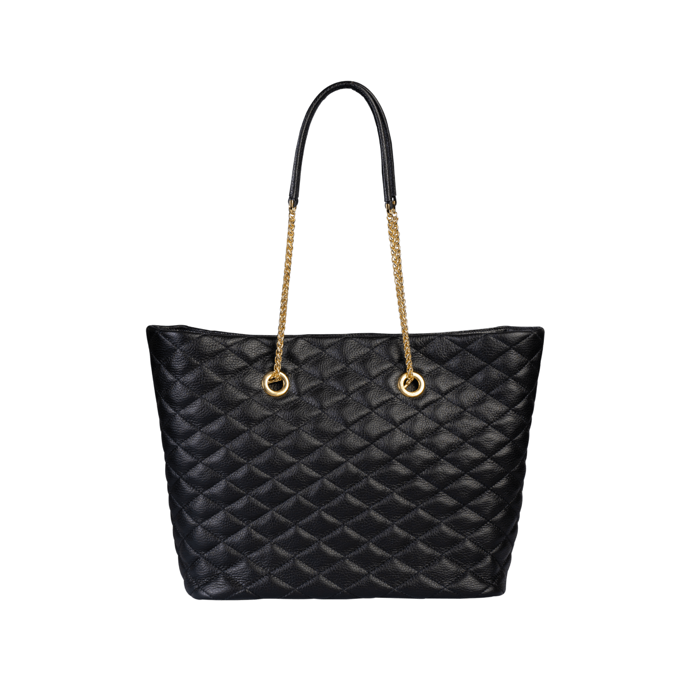 Geantă Andreea Black SS24 Materiale Exterior: Piele de vițel, aspect matlasat Interior: Căptușeală din material textil Mâner și Curea Mâner: De umăr cu lanț din metal și piele Compartimentare Un compartiment principal Un buzunar cu fermoar și un buzunar p