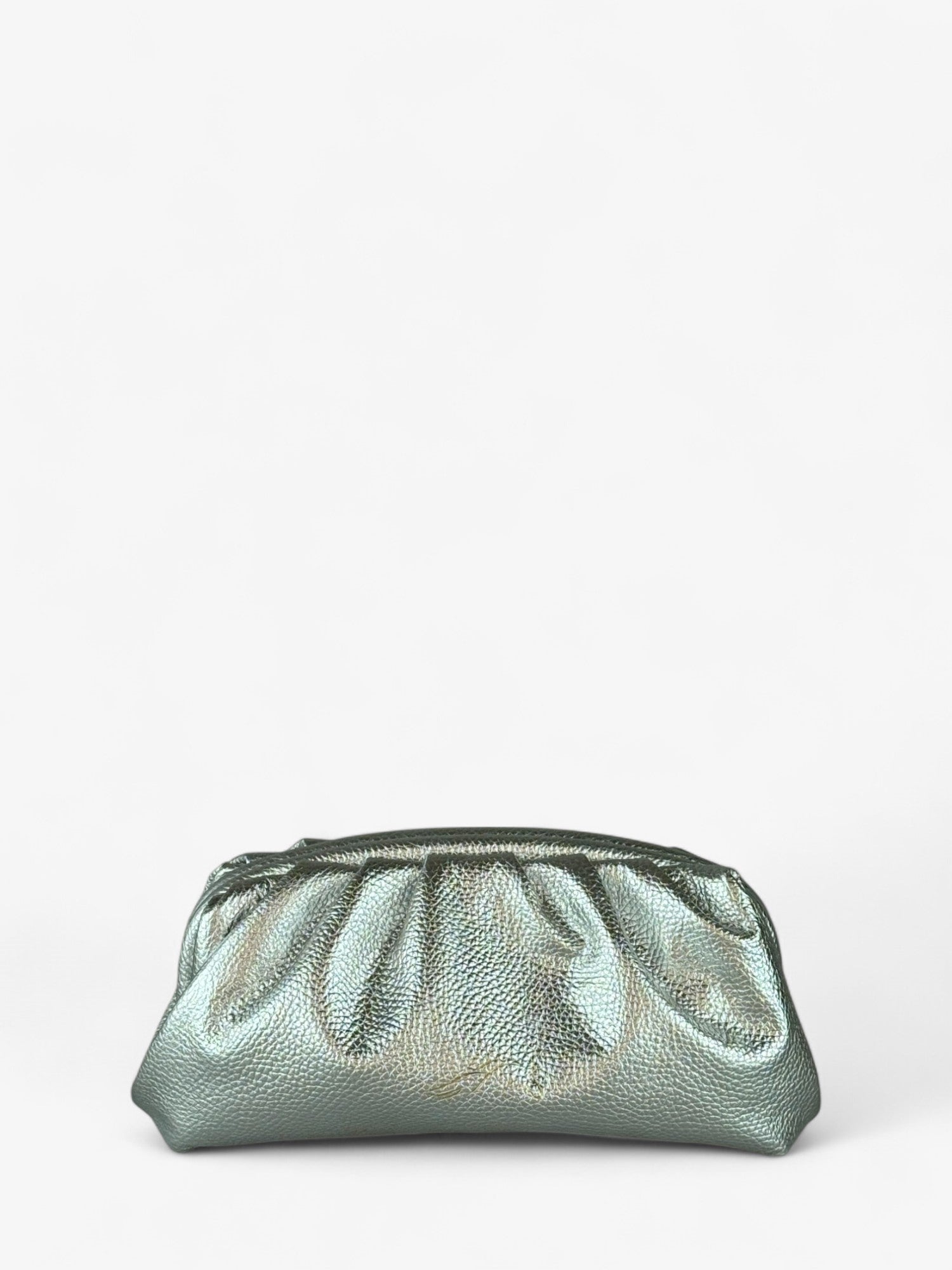 Eva Silver Small Clutch