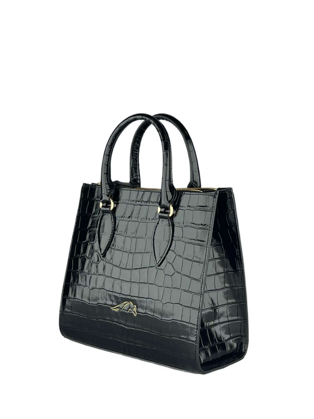 Geantă Seline M Black Croco SS24 Material exteriorPiele de vițel Material interiorCăptușeală din material textil ManerModelul este dotat cu mâner și tracollă reglabilă/detașabilă. CompartimentUn compartiment central unic, 2 compartimente laterale cu fermo