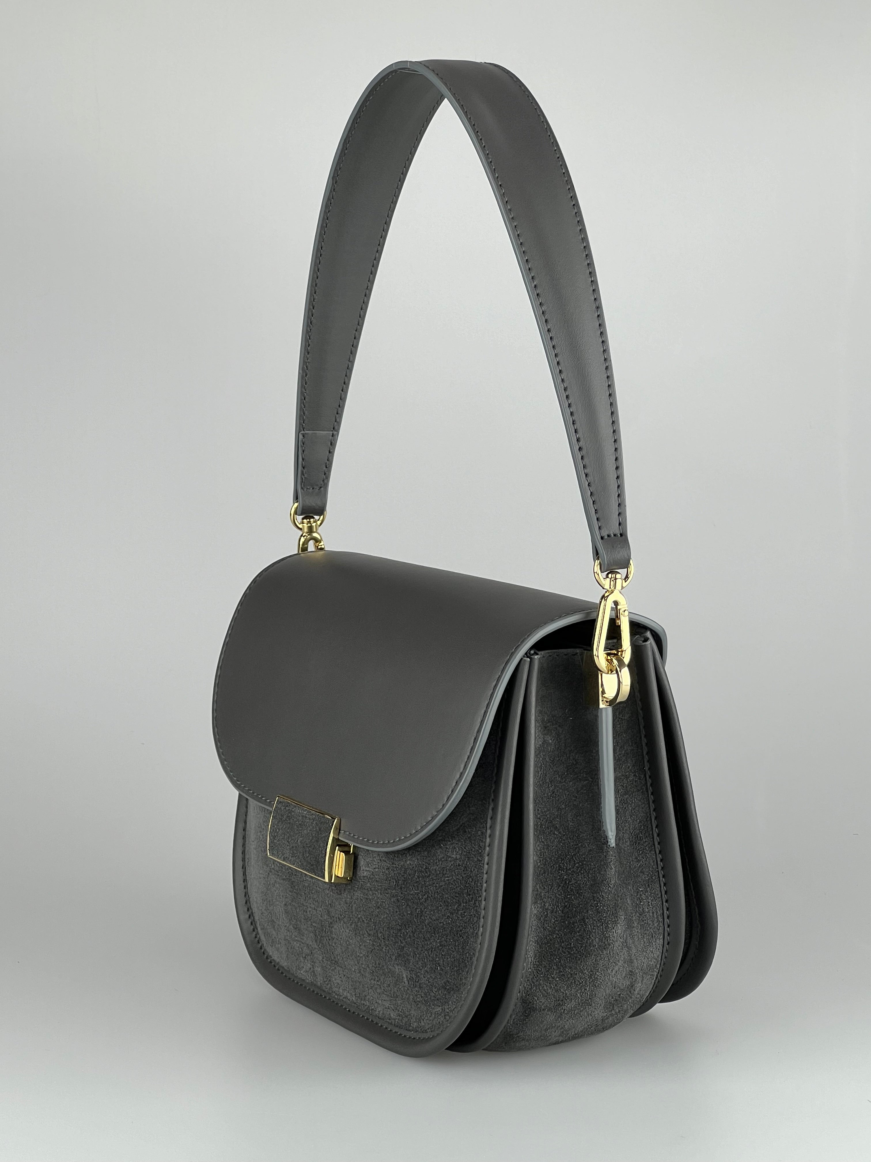 Gia Velour Dark Grey Bag SS24