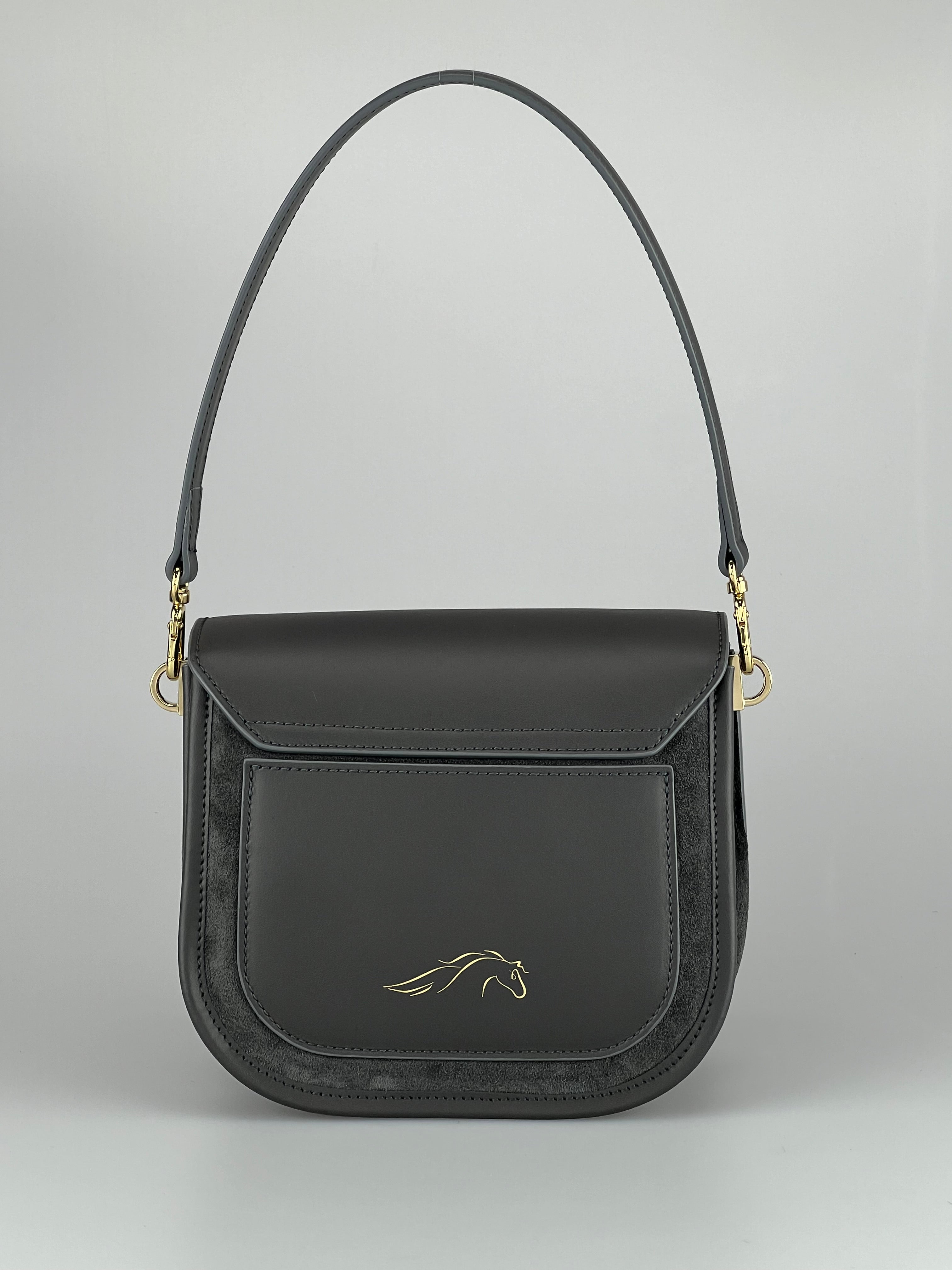 Gia Velour Dark Grey Bag SS24