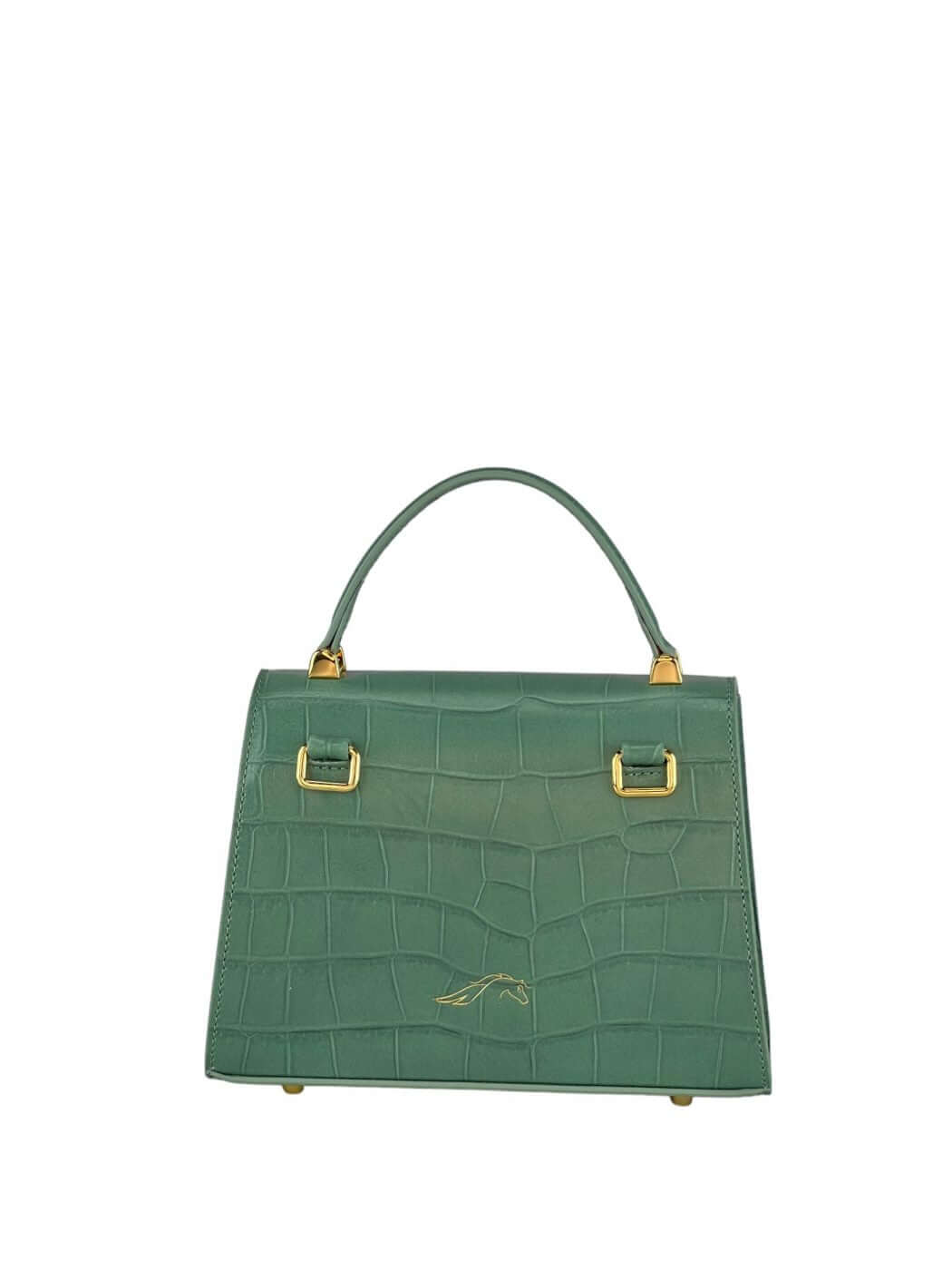 Geantă Gloria S Croco Green SS24 Materiale Exterior: Piele de vițel cu imprimeu croco Interior: Căptușeală din material textil Mâner și Curea Mâner: Fix, nedetașabil Curea: 1 curea de umar, detașabilă 1 curea lungă, reglabilă (lățime de 3 cm) cu o lungime