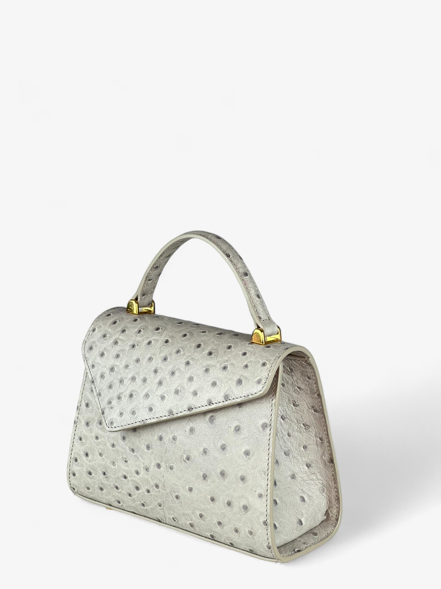 Borsa  Gloria S Ostrich Grey Limited Edition