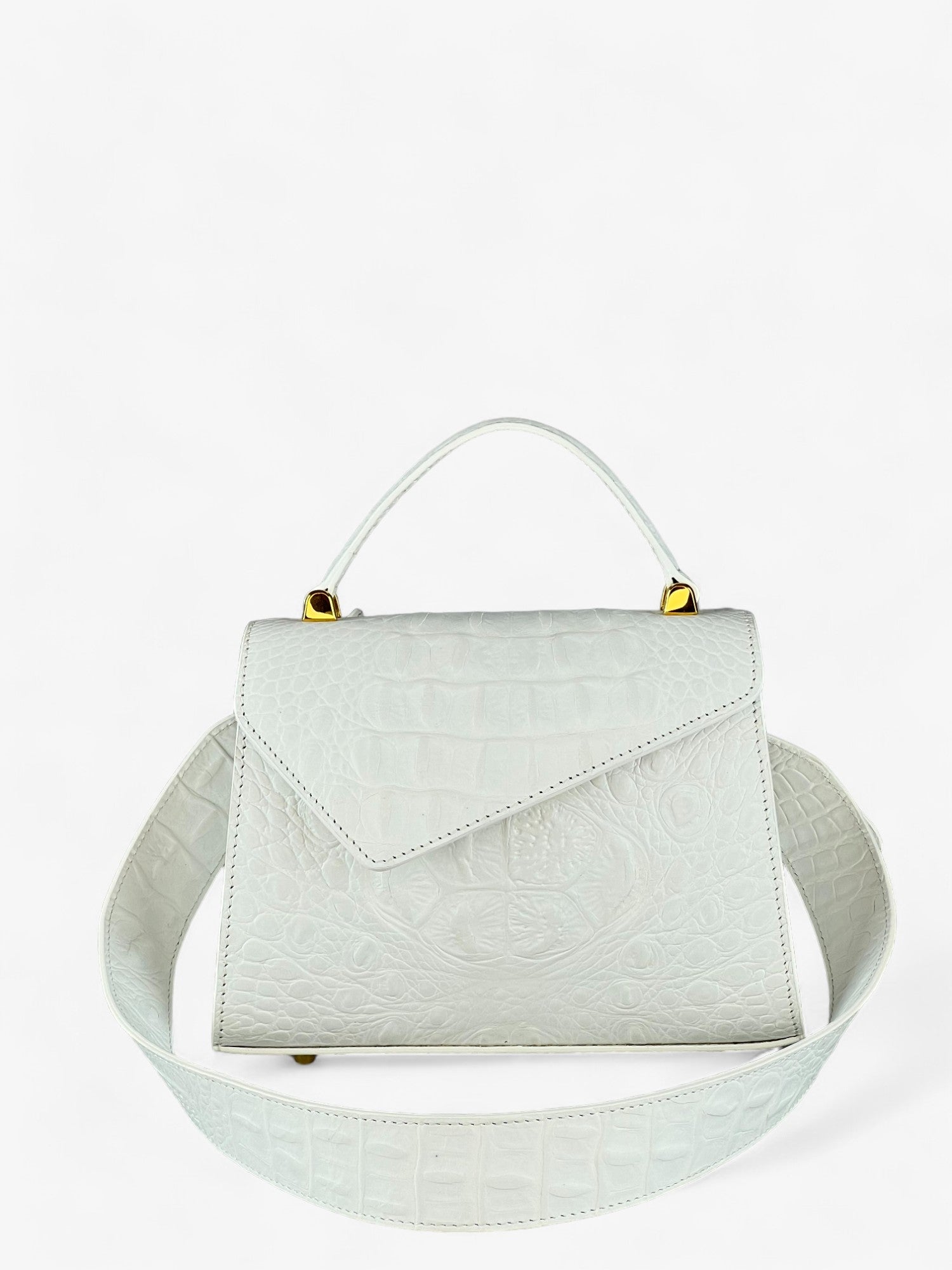 Bag Gloria S Croco White Limited Edition