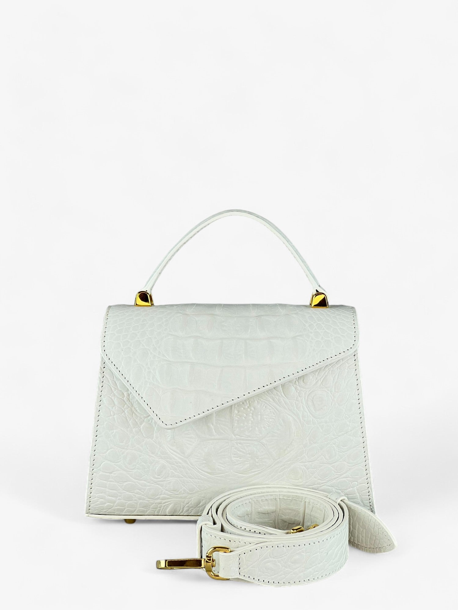 Bag Gloria S Croco White Limited Edition