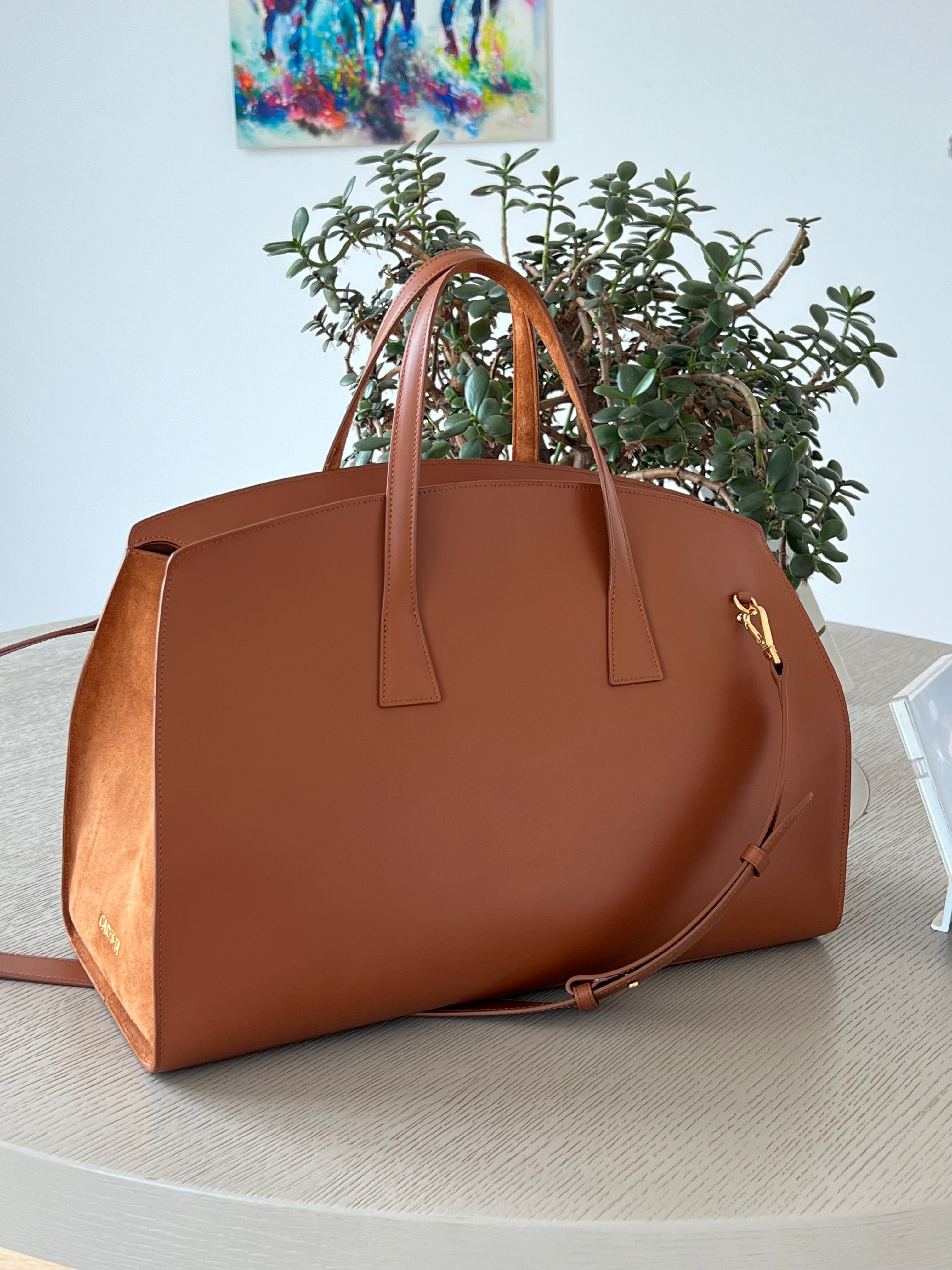 Borsa Duffel Nappa Cognac