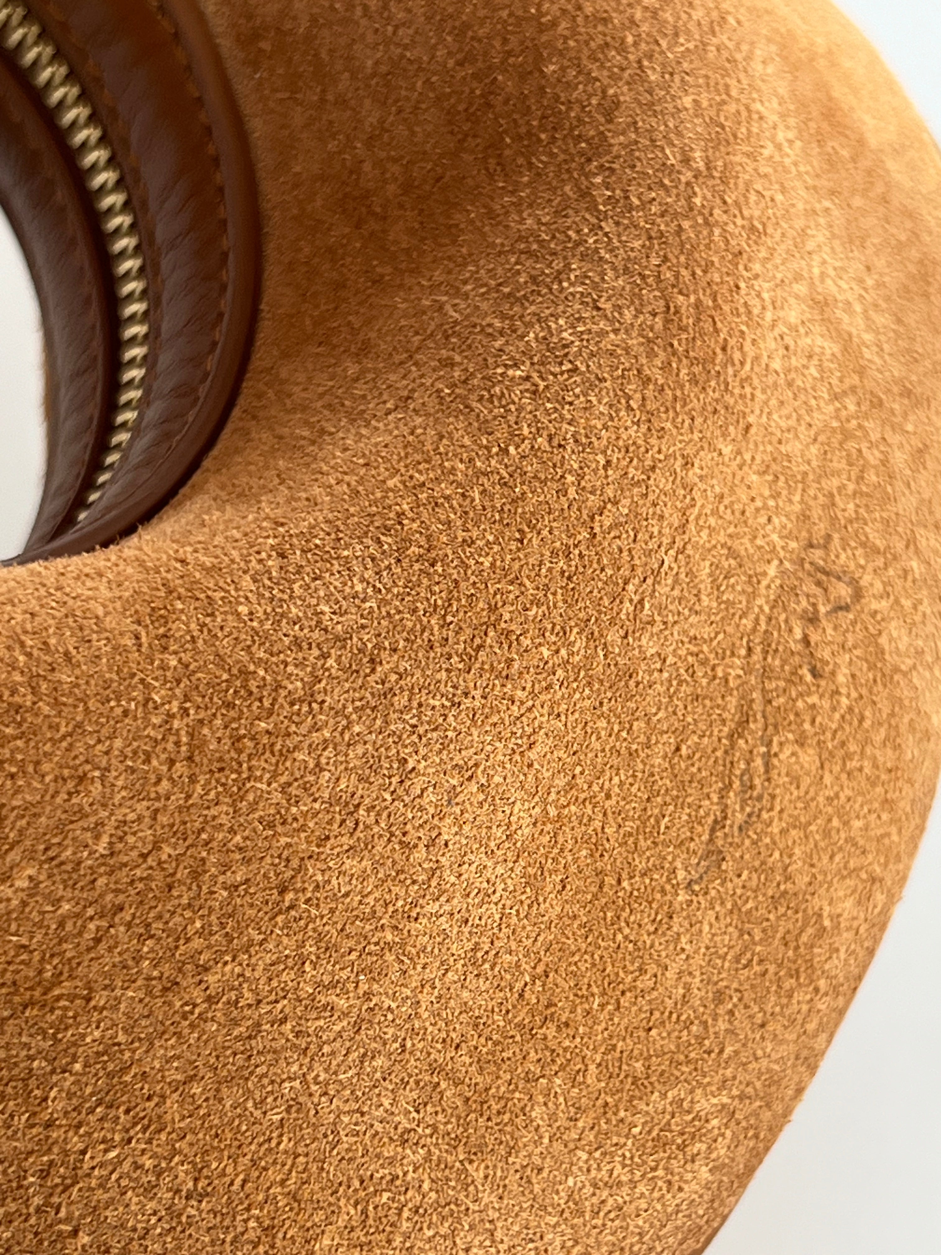 Paris S Velour Cognac Bag