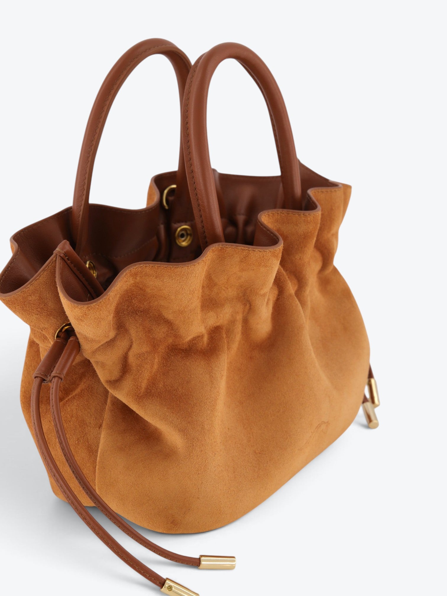 Geantă Noor XS Velour Cognac
