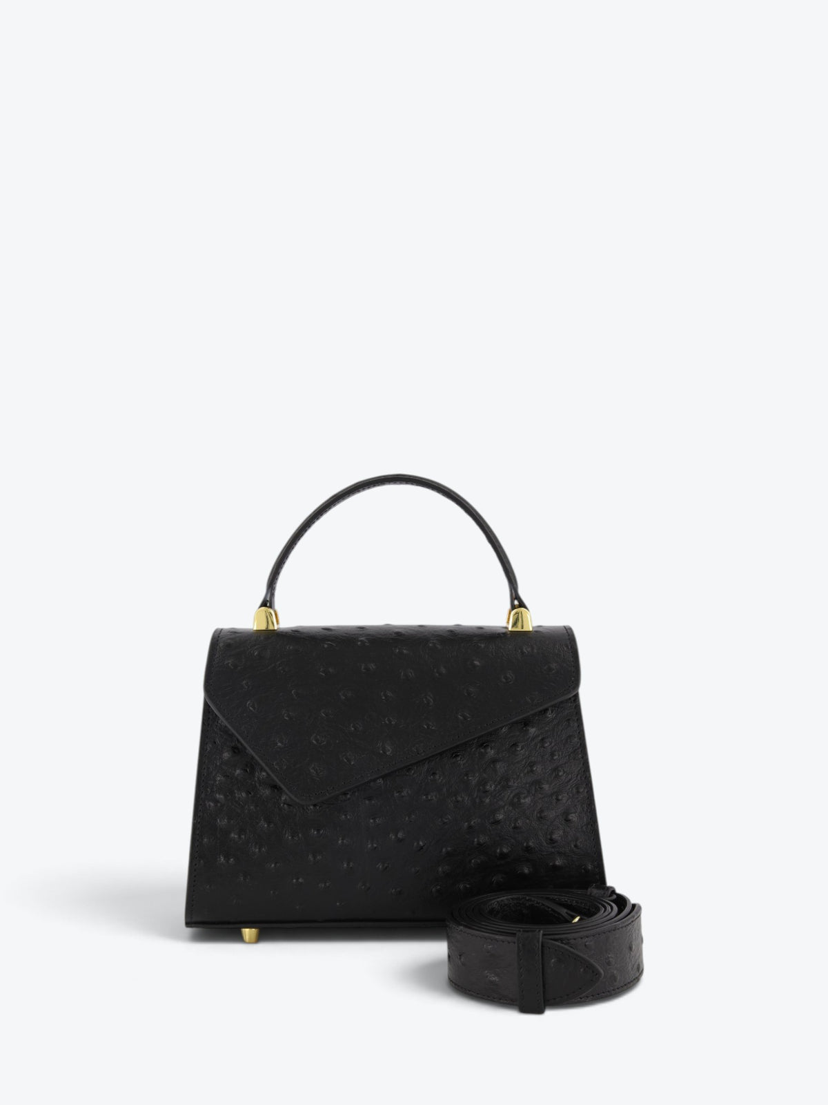 Gloria S Ostrich Black Bag