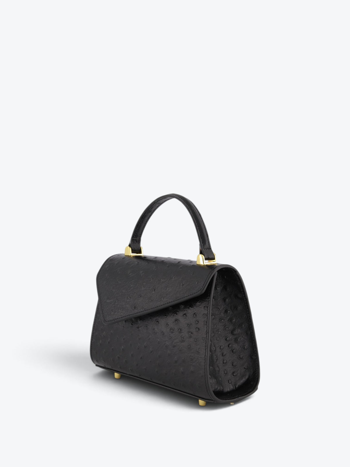 Gloria S Ostrich Black Bag