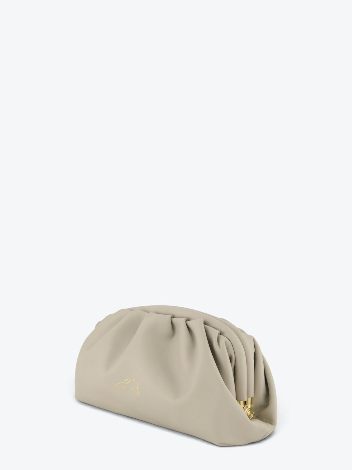 Eva Grey Nappa Small Clutch