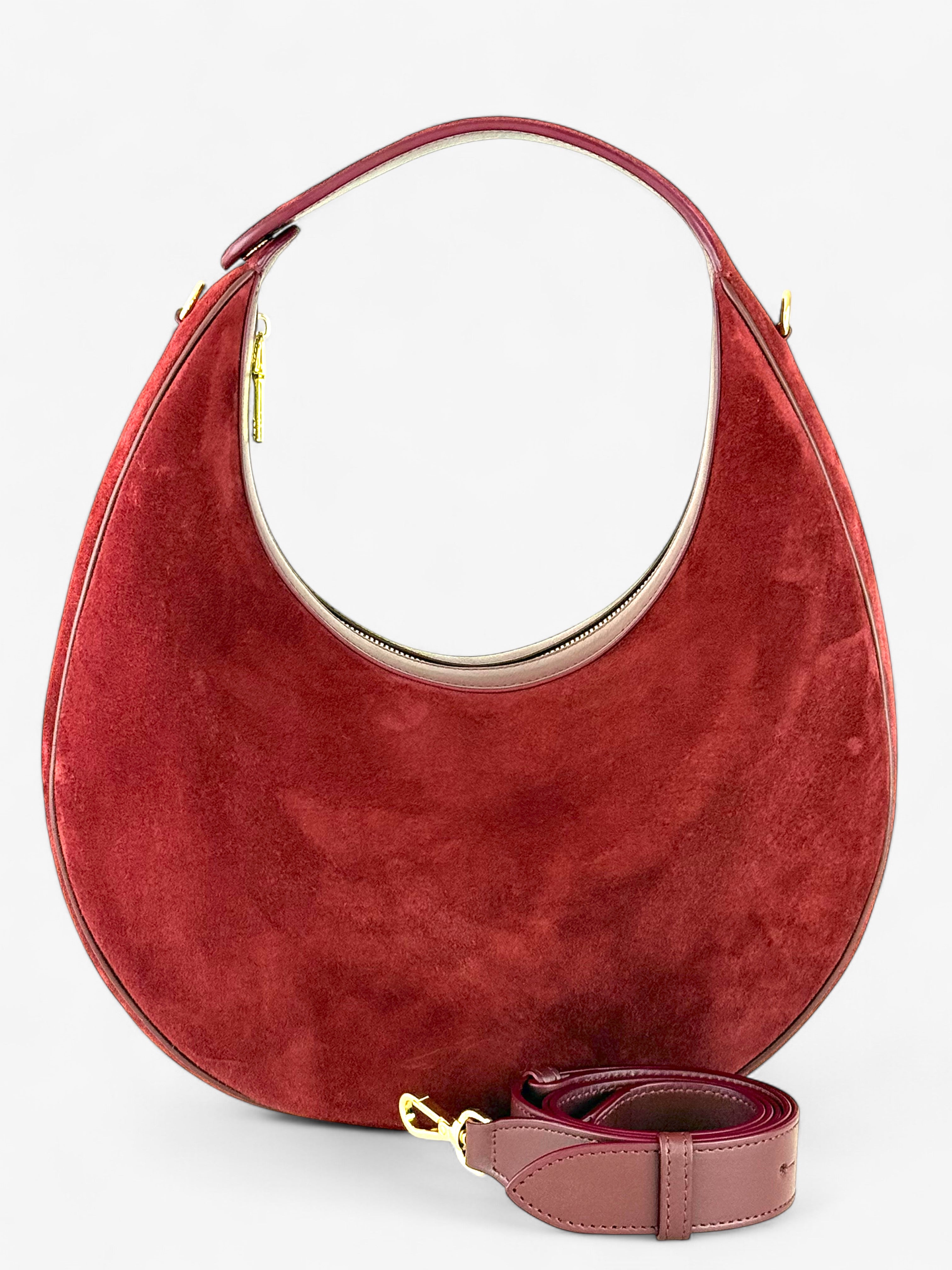 Geantă Paris L Velour Bordeaux