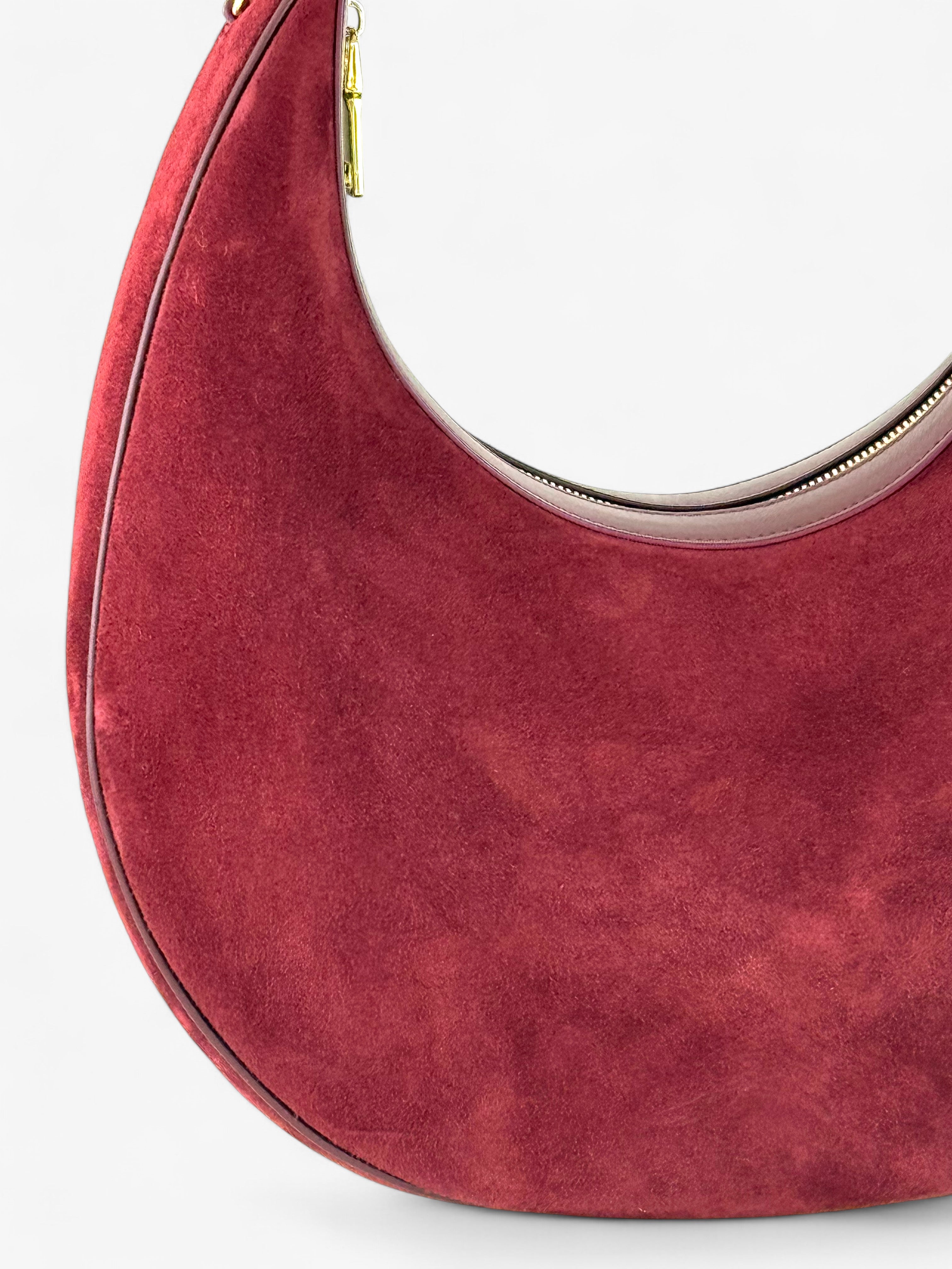 Geantă Paris L Velour Bordeaux